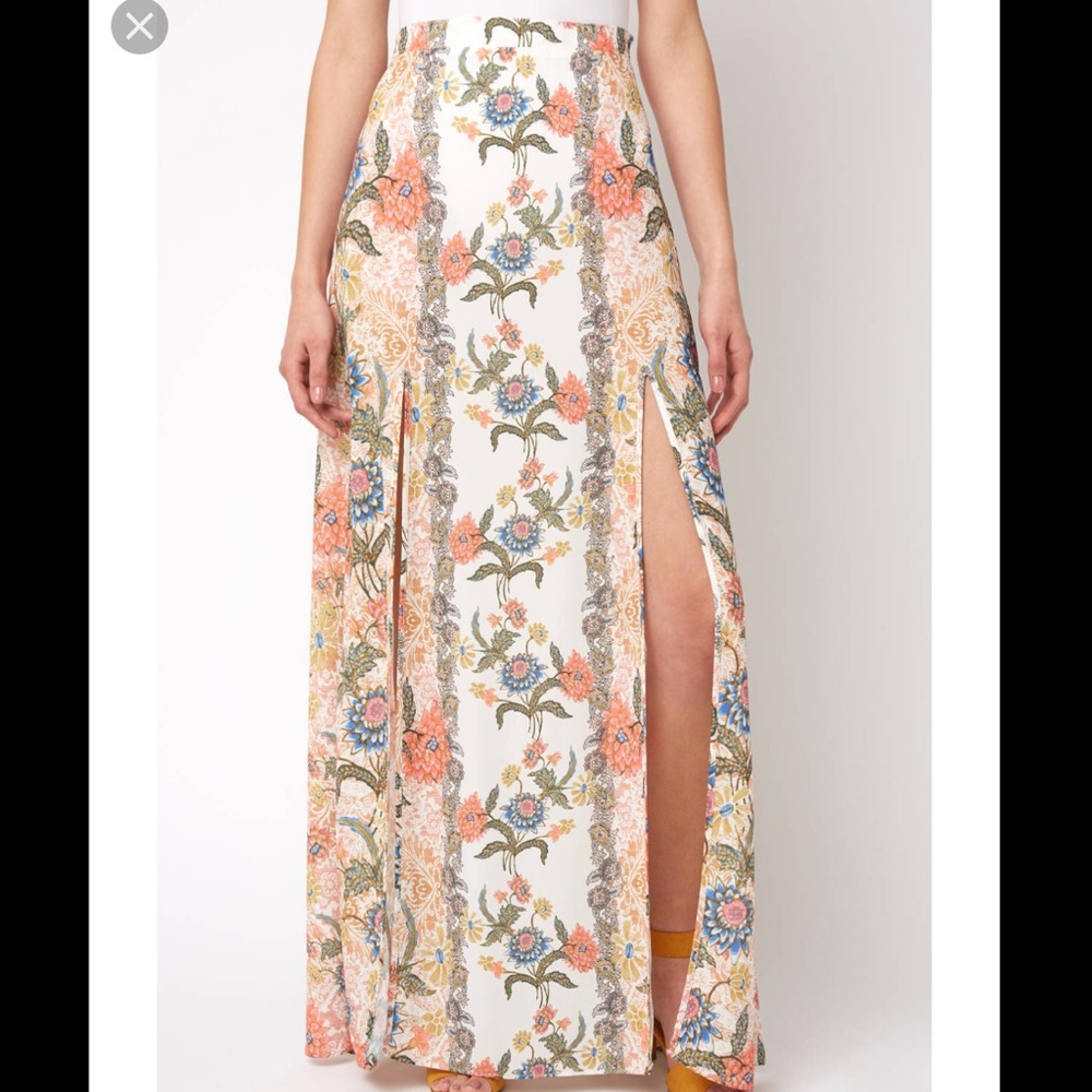 NWT Show Me Your Mumu double slit boho maxi skirt